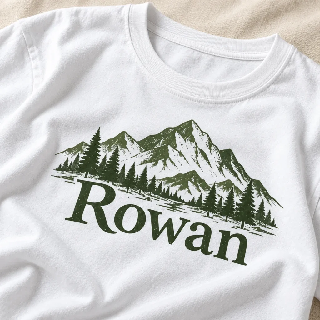 Name Trail Graphic T-Shirt — detail design mockup
