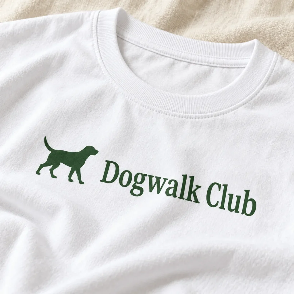 Dogwalk Club Graphic T-Shirt — detail design mockup