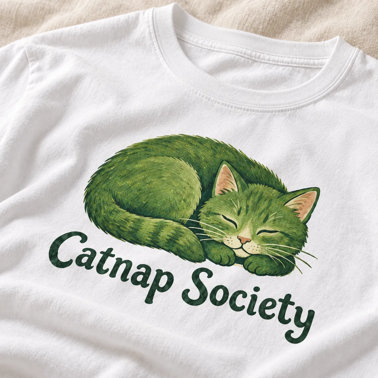 Catnap Society Graphic T-Shirt — detail design mockup