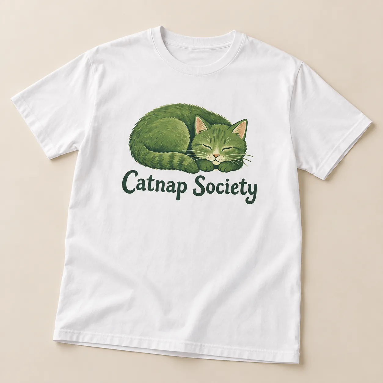 Catnap Society Graphic T-Shirt — main design mockup