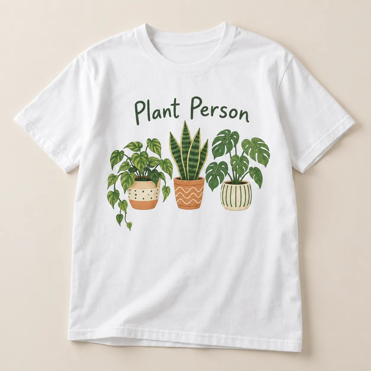 Plant Person Graphic T-Shirt — main design mockup
