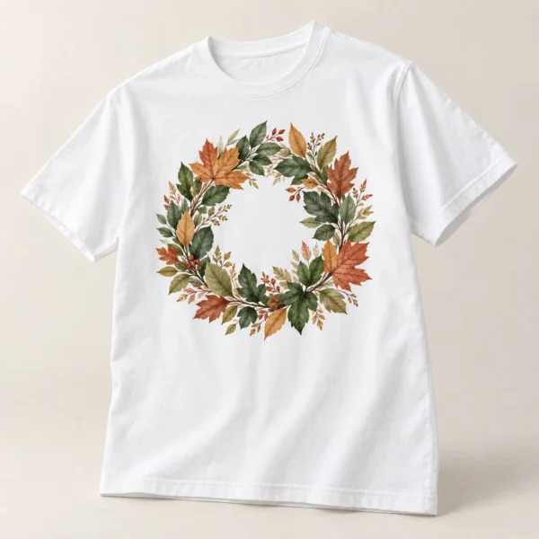 Harvest Leaves Graphic T-Shirt — main design mockup
