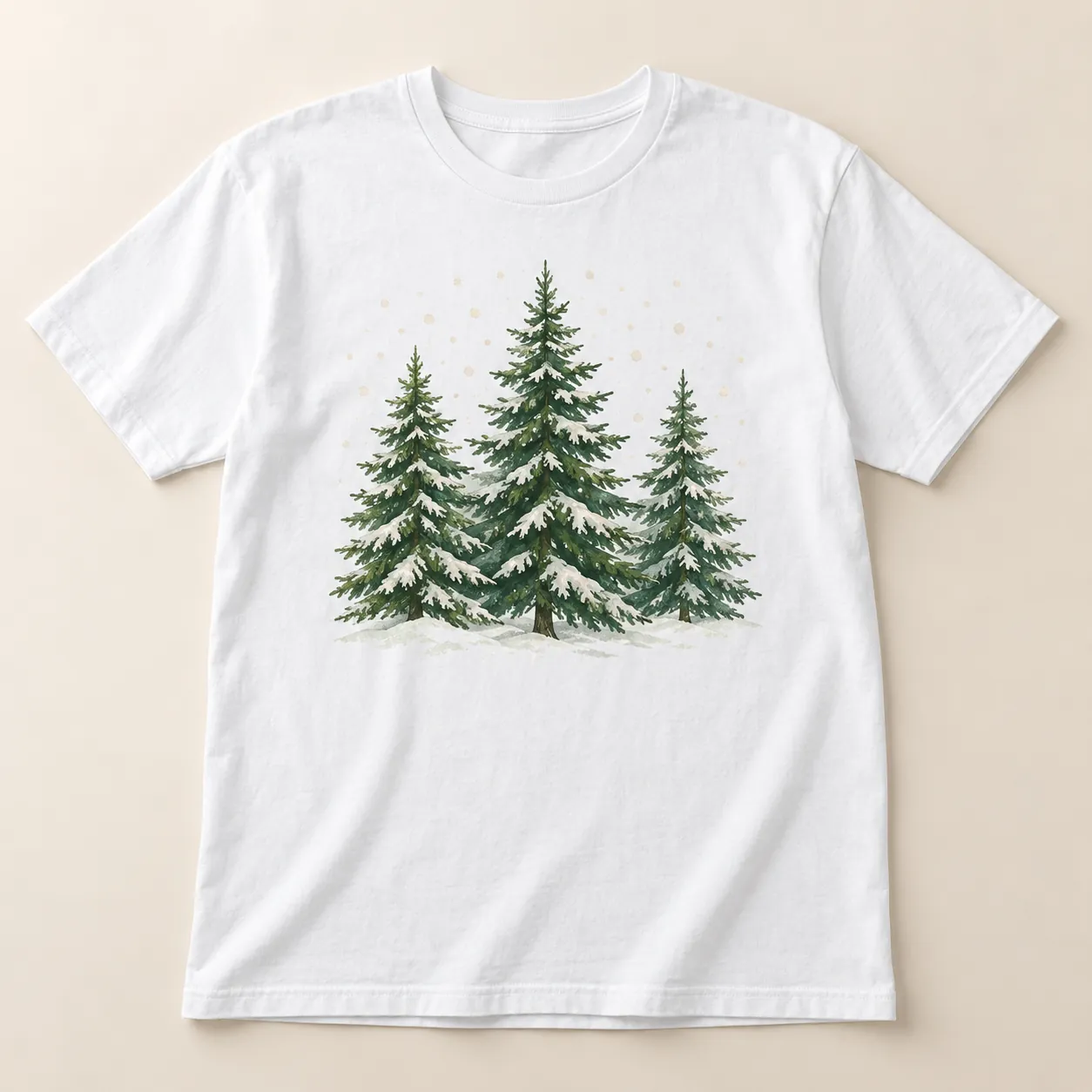 Winter Pines Graphic T-Shirt — main design mockup