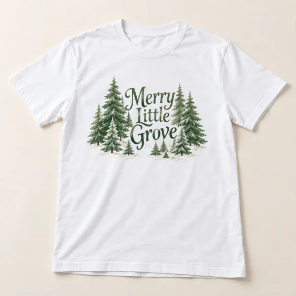 Merry Little Grove Graphic T-Shirt — main design mockup