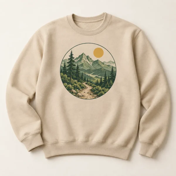 Trail Keeper Crewneck Sweatshirt — main design mockup